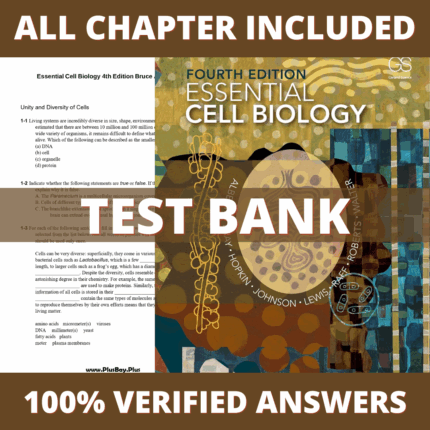 Test Bank for Essential Cell Biology, 4th Edition (Alberts, 2014)