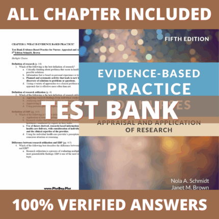 Test Bank for Evidence-Based Practice for Nurses 5th Edition (McIntosh, 2022)