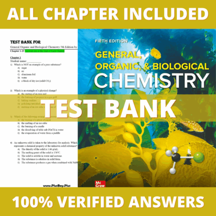 Test Bank for General, Organic, & Biological Chemistry 5th Edition (Smith, 2021)