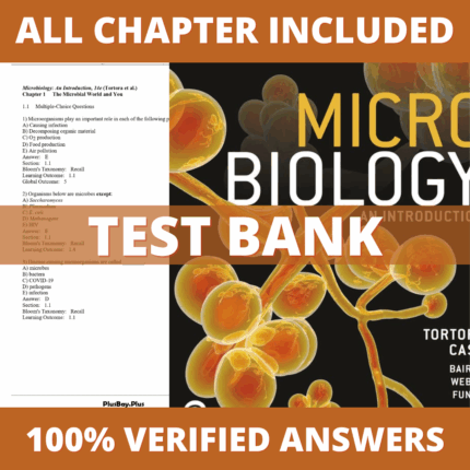 Test Bank Microbiology An Introduction, 14th Edition (Tortora, 2023)