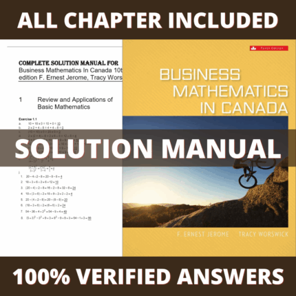 Solution Manual for Business Mathematics In Canada 10th Edition (Jerome, 2021)
