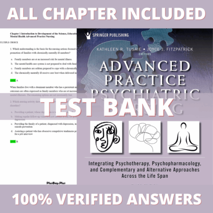 Test Bank for Advanced Practice Psychiatric Nursing 3rd Edition (Tusaie, 2022)