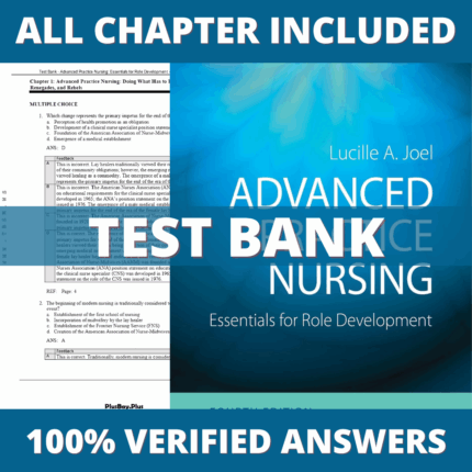 Test Bank for Advanced Practice Nursing Essentials for Role Development, 4th Edition by Joel