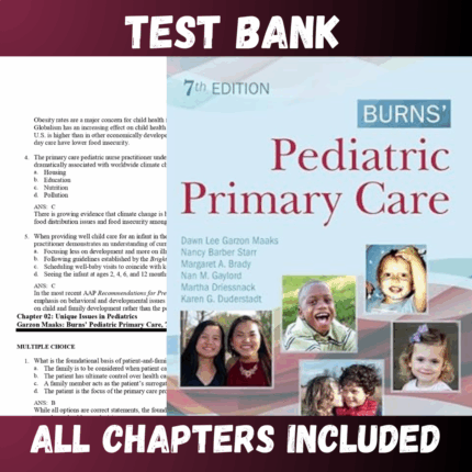 Test Bank - Burns' Pediatric Primary Care 7th Edition by Dawn Lee Garzon