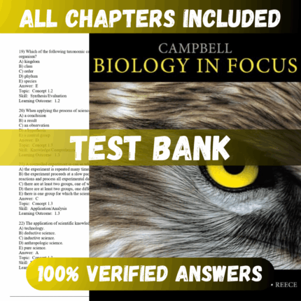 Test Bank Campbell Biology in Focus, 1st Edition (Urry, 2014)