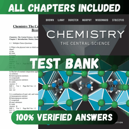 Test Bank Chemistry The Central Science, 14th Edition (Brown, 2018)