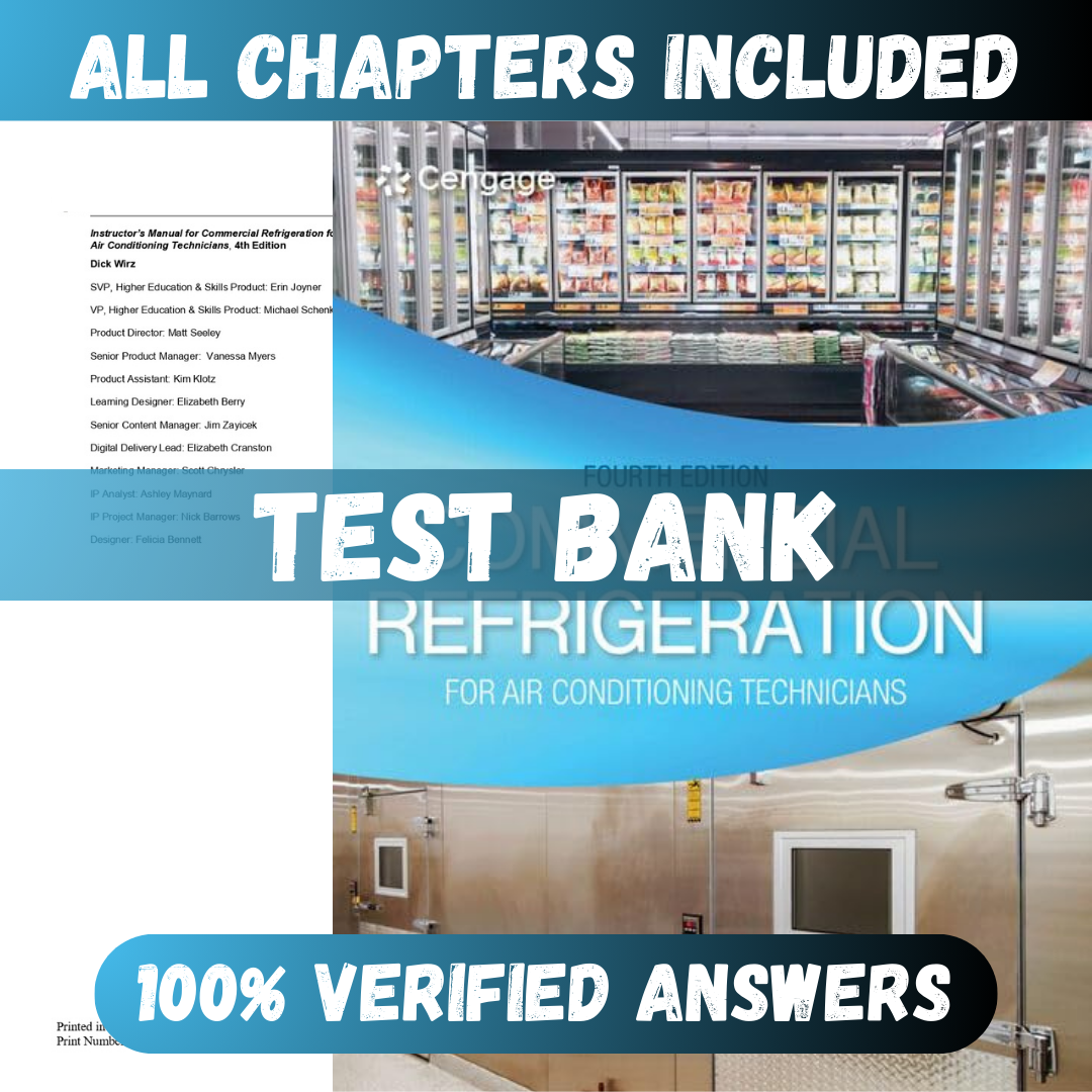 Test-Bank-for-Commercial-Refrigeration-for-Air-Conditioning-Technicians-4th-Edition-Wirz-1