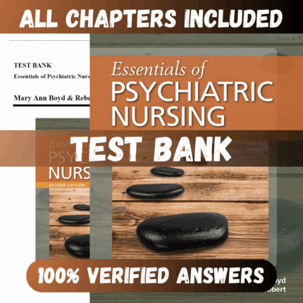Test Bank Essentials of Psychiatric Nursing, 2nd Edition (Boyd, 2020)
