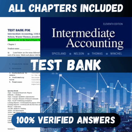 Test Bank Intermediate Accounting, 11th Edition (Spiceland, 2022)