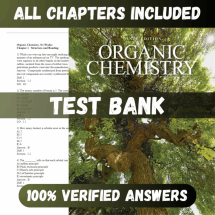 Test Bank Organic Chemistry 9th Edition (Leroy, 2016)