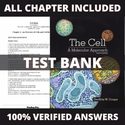 Test Bank for The Cell A Molecular Approach, 8th Edition (Cooper, 2019)
