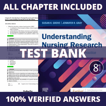 Test Bank for Understanding Nursing Research Building an Evidence-Based Practice 8th Edition (Grove, 2023)