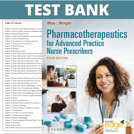 Test Bank - Pharmacotherapeutics for Advanced Practice Nurse Prescribers, 6th Edition by Woo
