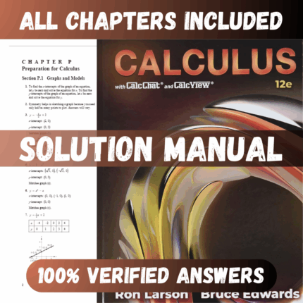 Solution Manual for Calculus 12th Edition (Larson, 2020)