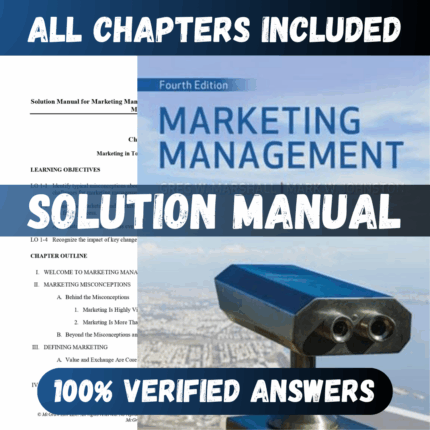 Solution Manual for Marketing Management 4th Edition (Marshall, 2023)
