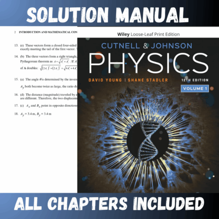Solution Manual for Physics 12th Edition by Cutnell