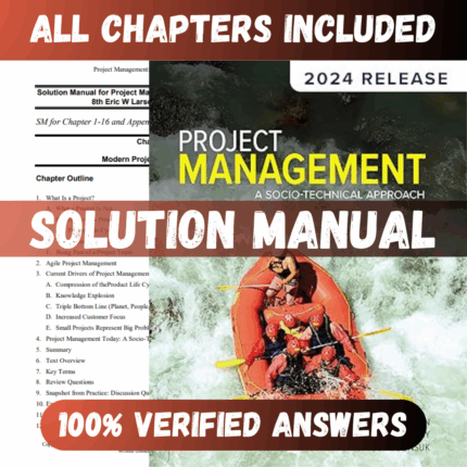 Solution Manual for Project Management The Managerial Process 8th Edition (Larson, 2021)