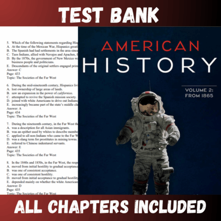 Test Bank for American History: Connecting with the Past Volume 2 15th Edition (Alan)  | All Chapters