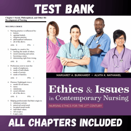 Test Bank for Ethics & Issues In Contemporary Nursing 1st Edition (Margaret)  | All Chapters