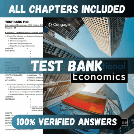 Test Bank International Economics 18th Edition (Robert , 2022)