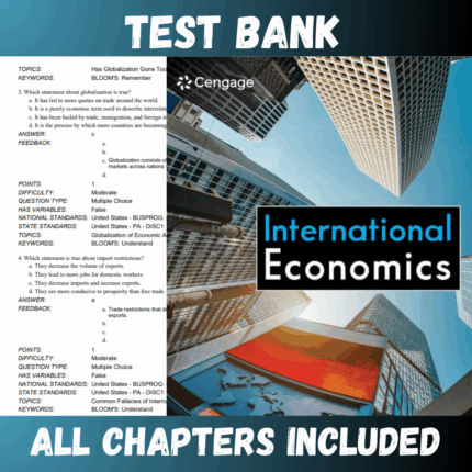 Test Bank for International Economics 18th Edition (Robert)  | All Chapters