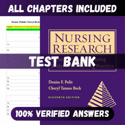 Test Bank Nursing Research 11th Edition (Denise , 2020)