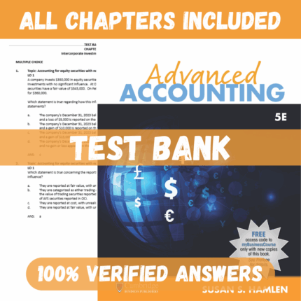 Test Bank for Advanced Accounting 5th edition By Susan Hamlen