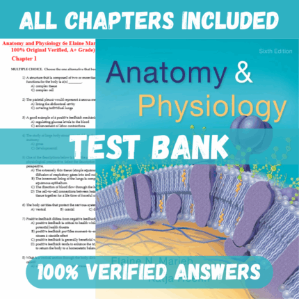 Test Bank for Anatomy and Physiology 6th Edition by Marieb