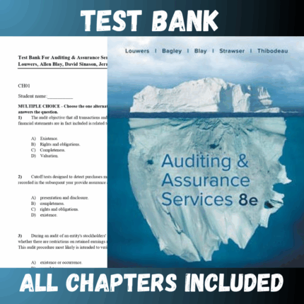 Test Bank - Auditing & Assurance Services 8th Edition by Louwers
