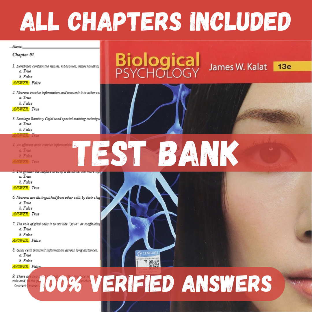 Test-Bank-for-Biological-Psychology-13th-Edition-by-James-Kalat