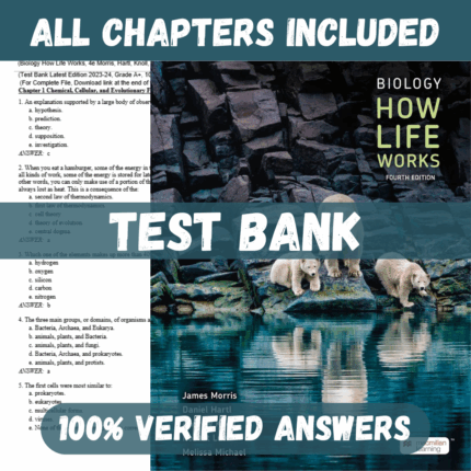 Test Bank for Biology How Life Works 4th Edition By Morris