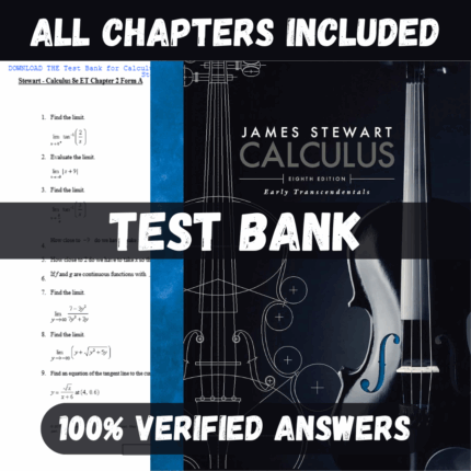 Test Bank for Calculus Early Transcendentals 8th Edition by Stewart