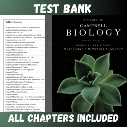 Test Bank - Campbell Biology, 9th Edition by Reece