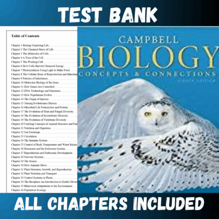 Test Bank - Campbell Biology-Concepts & Connections, 8th Edition by Reece