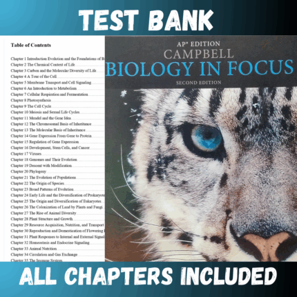 Test Bank - Campbell Biology in Focus, 2nd AP® Edition by Urry