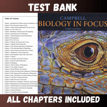 Test Bank - Campbell Biology in Focus, 3rd Edition by Urry