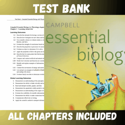 Test Bank - Campbell Essential Biology with Physiology Chapters, 7th Edition by Simon
