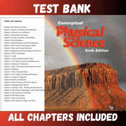 Test Bank - Conceptual Physical Science, 6th Edition by Hewitt