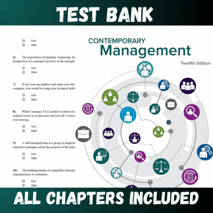 Test Bank - Contemporary Management, 12th Edition by Jones