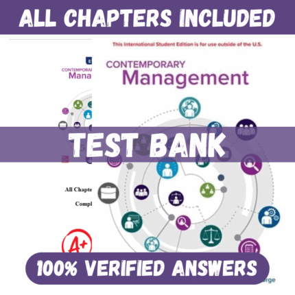 Test Bank for Contemporary Management: 2024 Release by Jennifer George