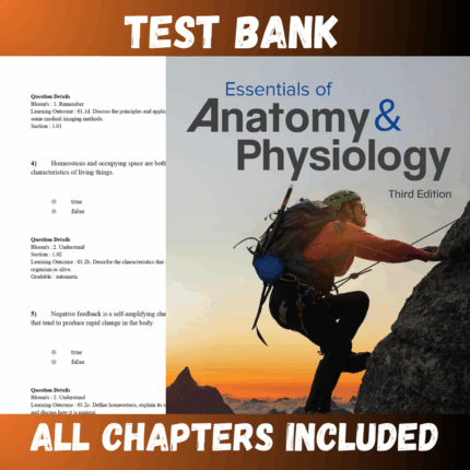Test Bank - Essentials of Anatomy & Physiology 3rd Edition by Kenneth Saladin