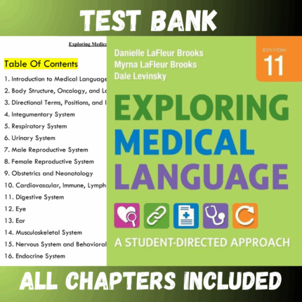 Test Bank - Exploring Medical Language 11th Edition by LaFleur Brooks