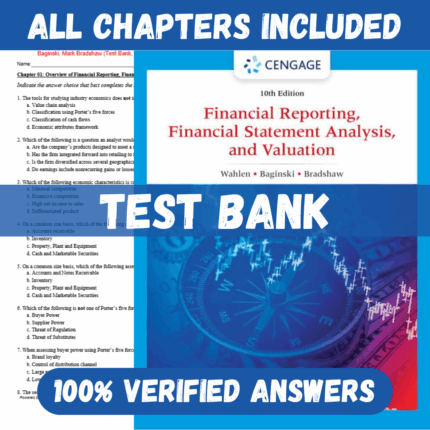 Test Bank for Financial Reporting, Financial Statement Analysis and Valuation 10th Edition