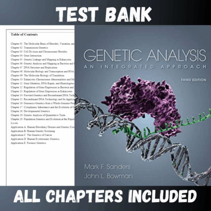 Test Bank - Genetic Analysis-An Integrated Approach, 3rd Edition by Sanders