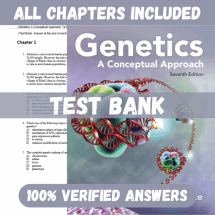 Test Bank for Genetics A Conceptual Approach 7th Edition By Benjamin Pierce