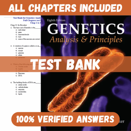Test Bank for Genetics: Analysis and Principles, 8th Edition by Robert Brooker