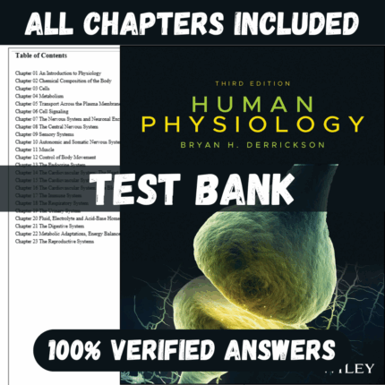 Test Bank for Human Physiology, 3rd Edition by Derrickson