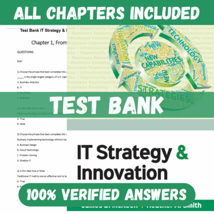 Test Bank for IT Strategy & Innovation, 5th Edition by James D. McKeen