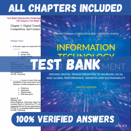 Test Bank for Information Technology for Management, 12th Edition by Efraim Turban