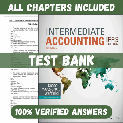 Test Bank for Intermediate Accounting IFRS, 4th Edition by Donald E. Kieso